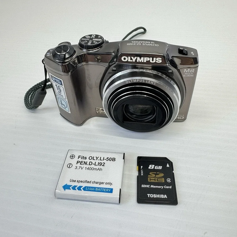 Olympus SZ-31MR 16MP Full HD Compact Digital Camera Tested & Working READ